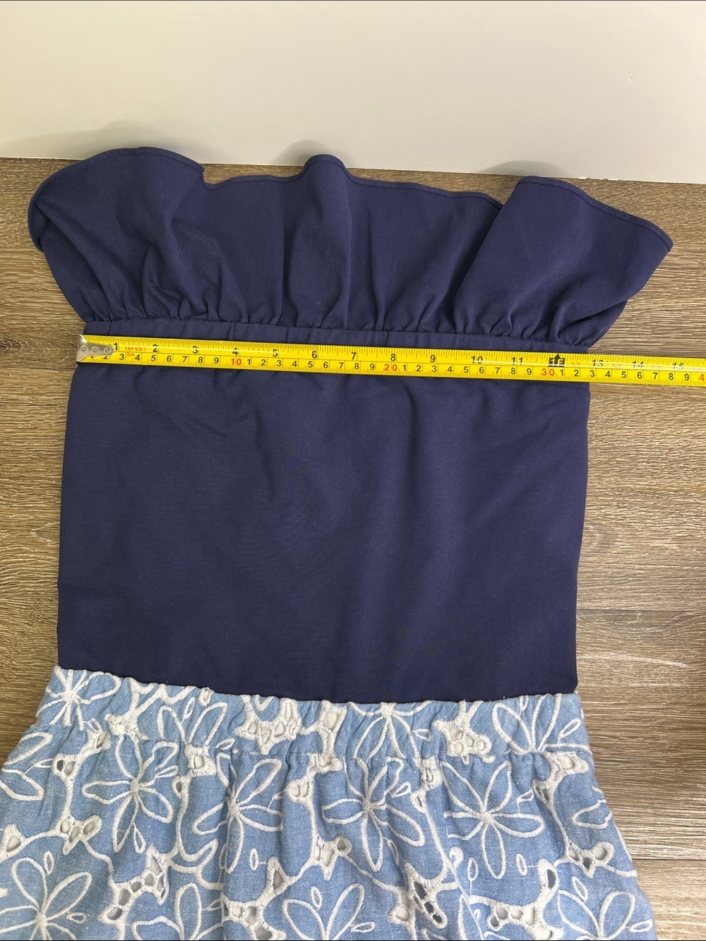 Lilly Pulitzer Athens Dress Tide Blue Hollar For a Dollar Eyelet Chambray Small - Picture 15 of 15